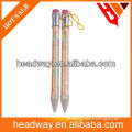new promotion 20cm jumbo round glitter wooden pencil with eraser